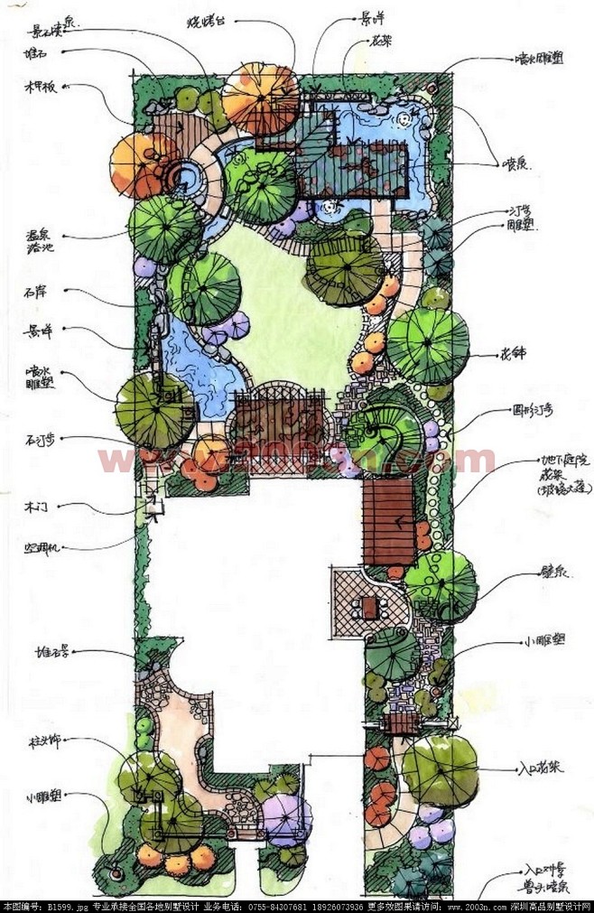 庭院景觀設計平面圖