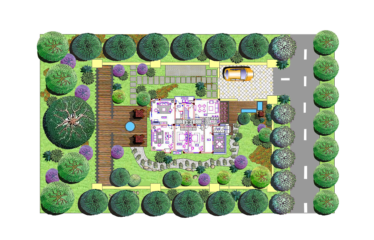 彩平圖(ps)|空間|景觀設計|玖玖怪 